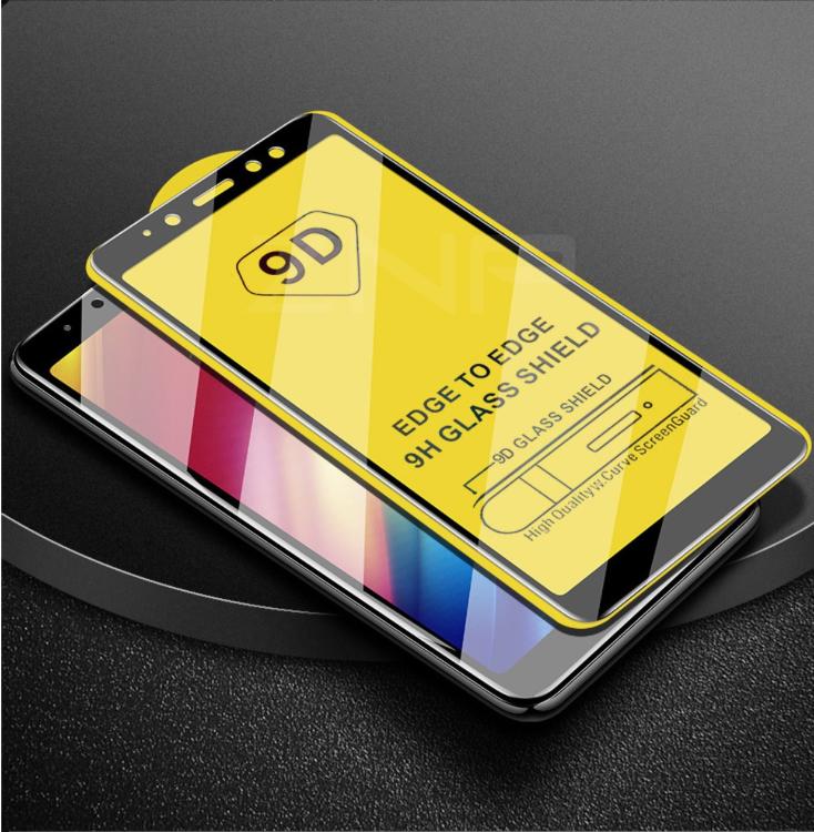 Защитное стекло 9D на Samsung Galaxy A8 (2018) на дисплей 5.6'' дюйма