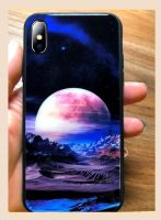 Чехол для айфон iPhone X / XS серия космос "Планета в горах"