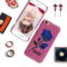 Чехол на айфон iPhone 7 / 8 текстильный с вышитой розой (Изображение использовано для ознакомления, на вашу модель телефона наличие чехла уточните у менеджера)