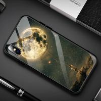 Чехол для айфон iPhone X / XS серия космос "Заарканить луну"