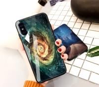 Чехол для айфон iPhone X / XS серия космос "Спиральная галактика"