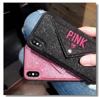Чехол-бумажник для айфон iPhone 7 / 8 с кармашком на заклёпке