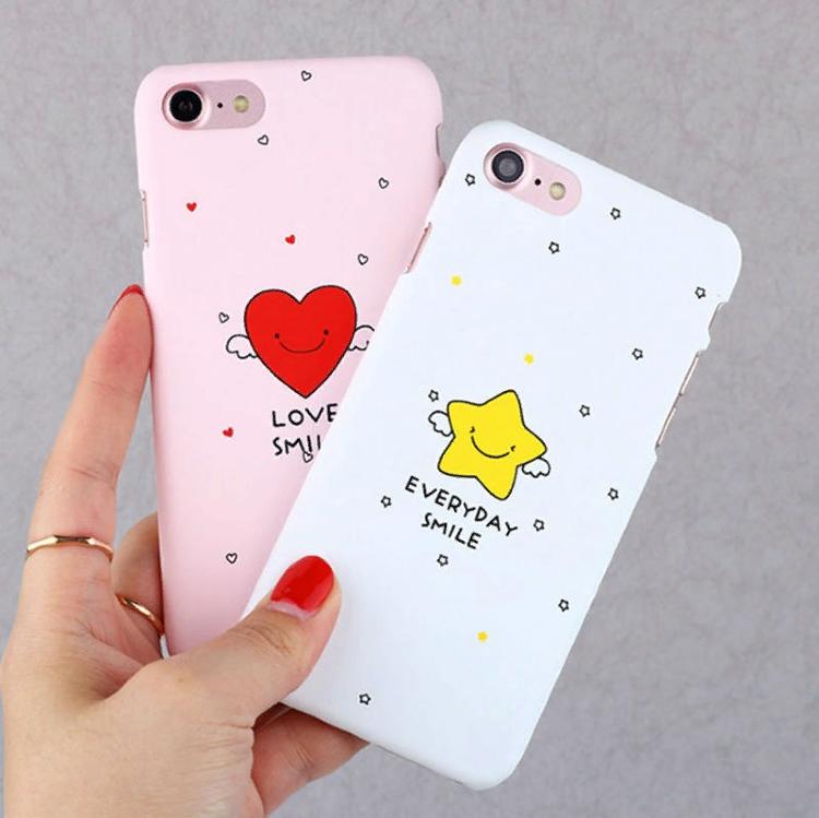 Чехол для айфон iPhone 6 / 6s с рисунками сердечек и звёздочек