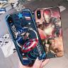 Чехол для айфон iPhone 7 / 8 с 3D теснением Капитан Америка Марвел