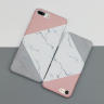 Чехол для айфон iPhone 7 / 8 с рисунком геометрия-мрамор, тонкий