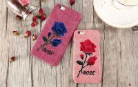 Чехол на айфон iPhone X/Xs текстильный с вышитой розой 