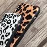 Чехол для айфон iPhone XS Max с леопардовым узором из искусственной кожи