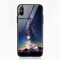 Чехол для айфон iPhone X / XS серия космос "Звёздное небо в горах"